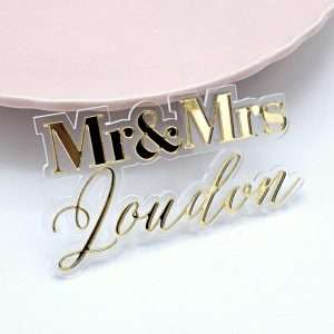 Personalised Double Layer Wedding Cake Topper/Charm | Multiple Colour Options