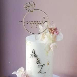 Engagement Cake Topper | Various Sizes & Colours