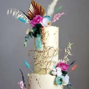 Personalised Acrylic Cake Topper/Charm | Multiple Font & Colour Options