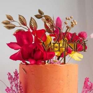 Personalised Mehndi Cake Topper/Charm | Multiple Colour Options