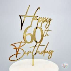 Happy "Age" Birthday Cake Topper/Charm | Multiple Colour Options