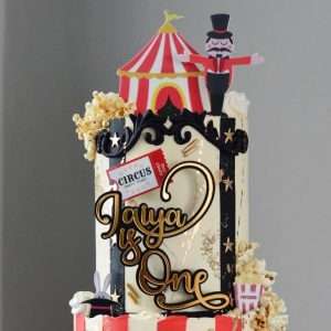 Personalised Double Layer Swirly Font Cake Topper/Charm | Multiple Colour Options