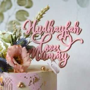Personalised Double Layer Acrylic Cake Topper/Charm | Multiple Colour Options