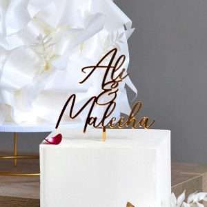 Personalised Acrylic Cake Topper/Charm | Multiple Font & Colour Options