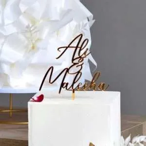 Personalised Acrylic Cake Topper/Charm | Multiple Font & Colour Options