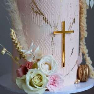 Acrylic Crucifix Cake Topper/Charm | Multiple Size & Colour Options