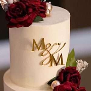 Personalised Acrylic Wedding Initials Cake Topper/Charm | Multiple Colour Options