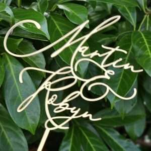 Personalised Acrylic Cake Topper/Charm | Multiple Font & Colour Options
