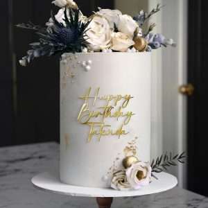 Personalised Acrylic Cake Topper/Charm | Multiple Font & Colour Options