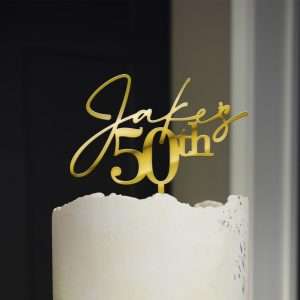 Personalised Acrylic Split Font Cake Topper/Charm | Multiple Colour Options