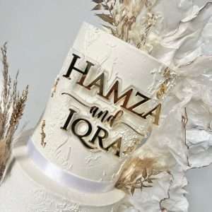 Personalised Double Layer Wedding Cake Topper/Charm | Multiple Colour Options