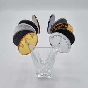 Personalised Acrylic Drinks Charms | Multiple Colour & Font Options