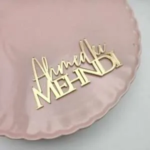 Personalised Mehndi Cake Topper/Charm | Multiple Colour Options