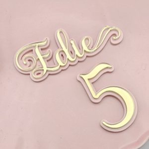 Personalised Double Layer Acrylic Name & Age Set | Multiple Colour Options