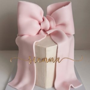 Personalised Acrylic Cake Topper/Charm with Handles | Multiple Colour Options
