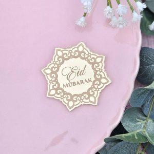 Eid Mubarak Acrylic Cake Discs / Cupcake Toppers / Tags | Multiple Sizes & Colours